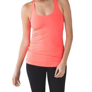 LULULEMON ATHLETICA Cool Racerback Tank In Grapefruit Size 6